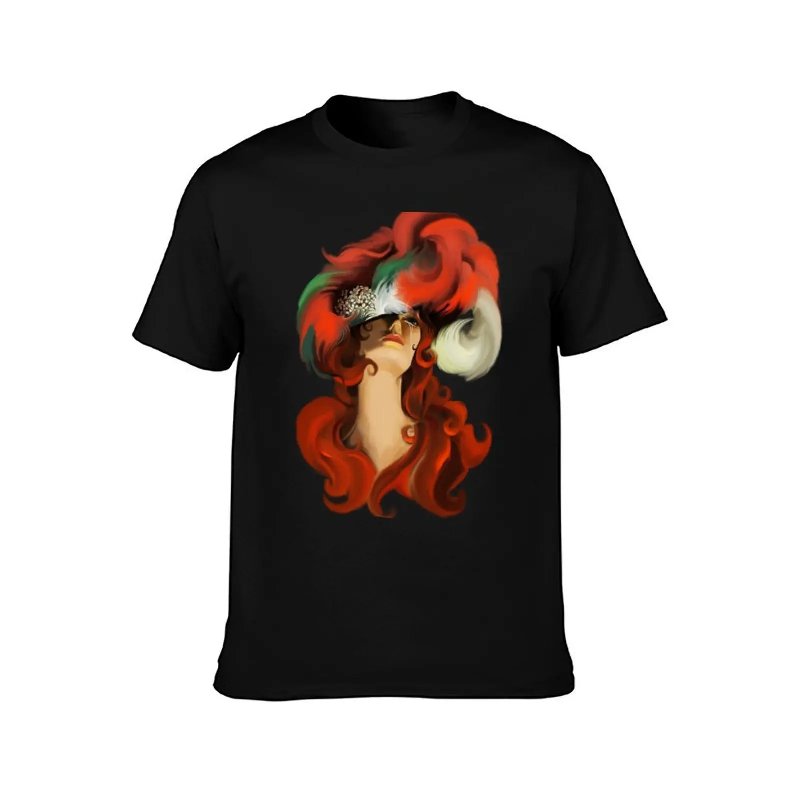 Art Nouveau Alphonse Mucha Inspired Victorian Woman T-Shirt Summer Casual Cotton Tee Oversized Streetwear Tops 100% Cotton