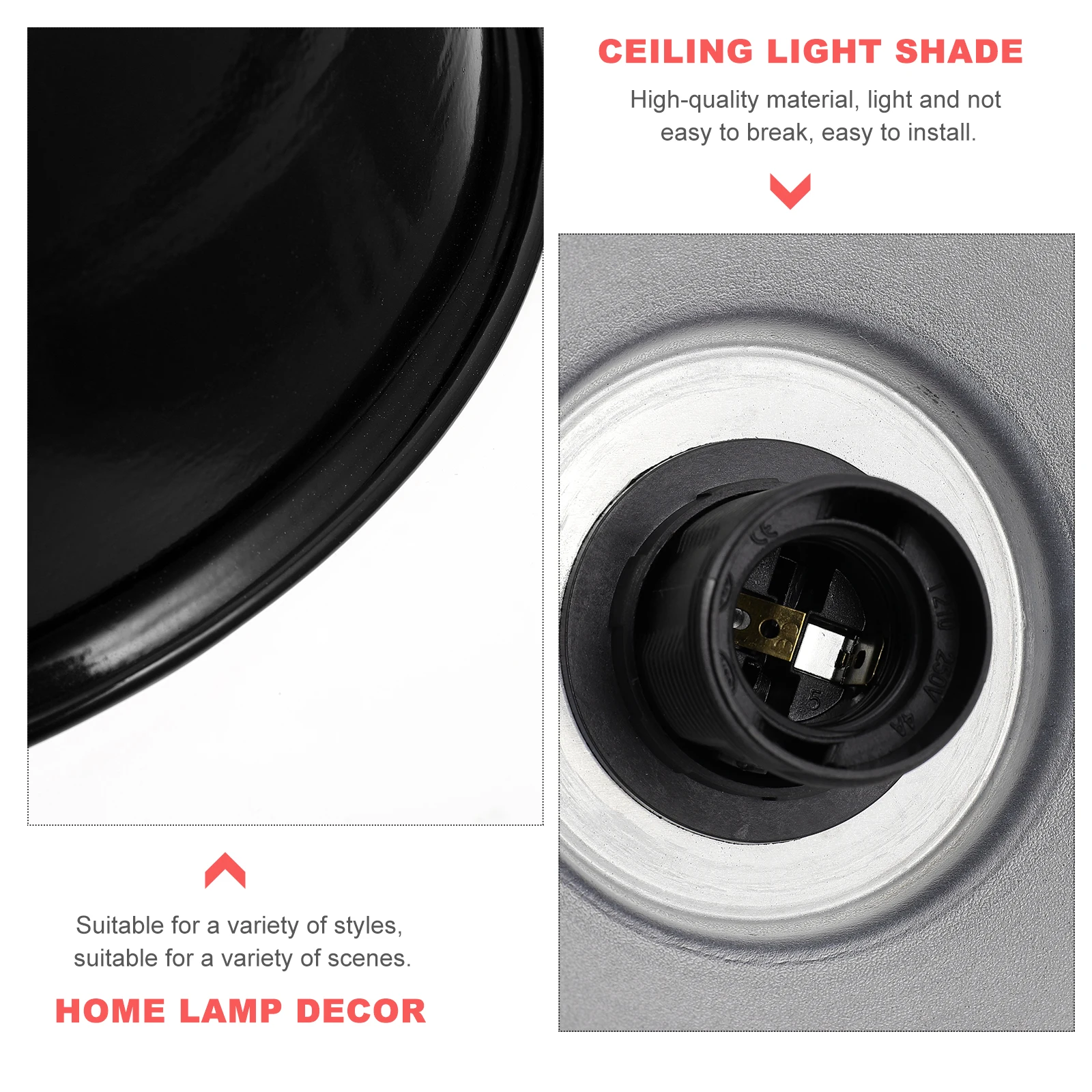 

Colorful Aluminum Chandeliers Lamp Cover Delicate Ceiling Light Indoor Hanging Adorn Black Stylish Office