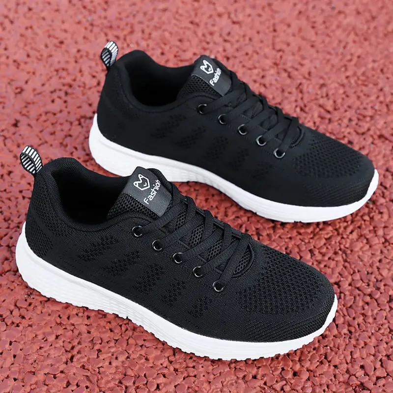 Women Casual Shoes Fashion Breathable Walking Mesh Flat Shoes Sneakers Women Running Gym Vulcanized Shoes White Female Footwear view 2