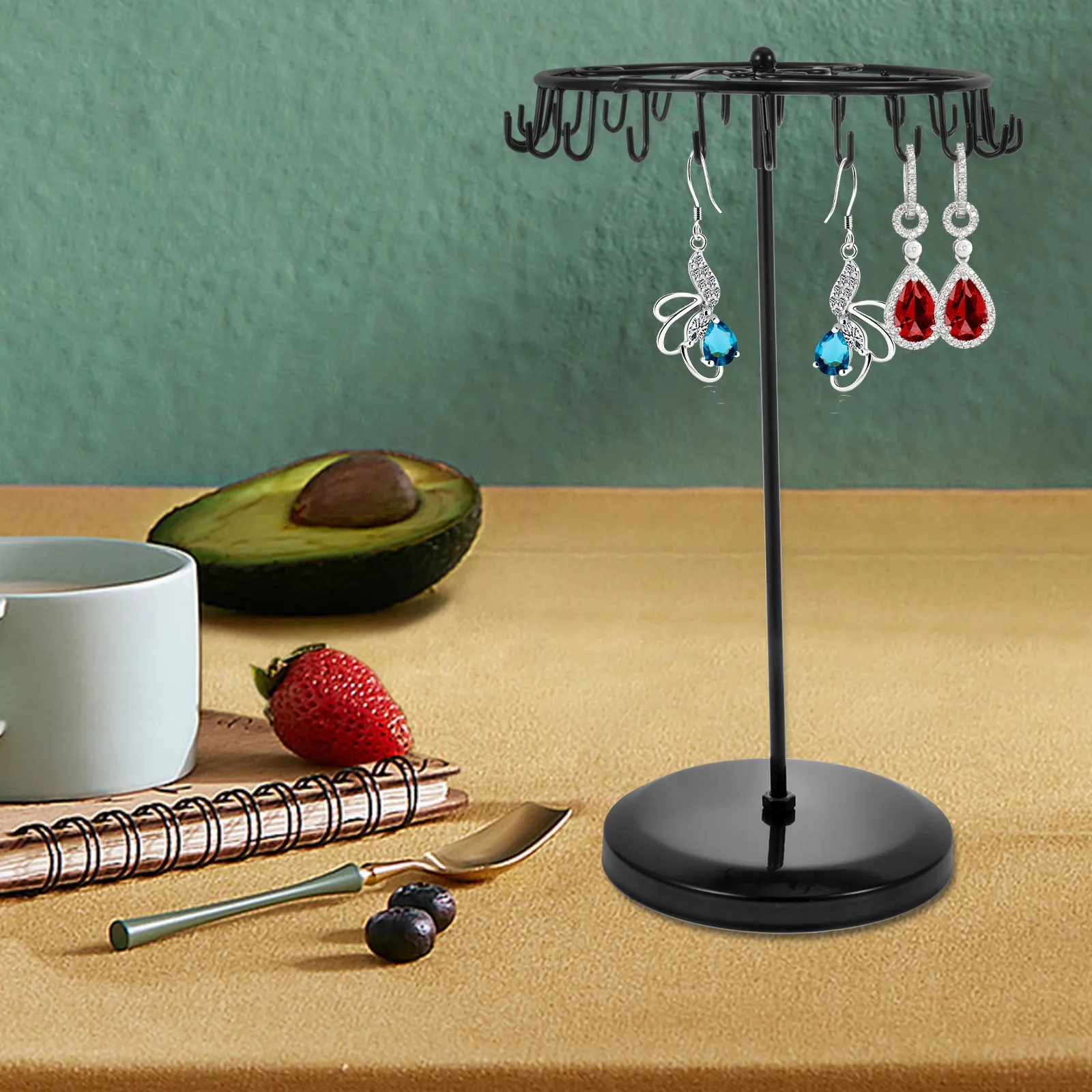

Necklace Display Racks Rotatable Display Stands Iron Jewelry Stand Durable Texture Easy Use Excellent Craftsmanship