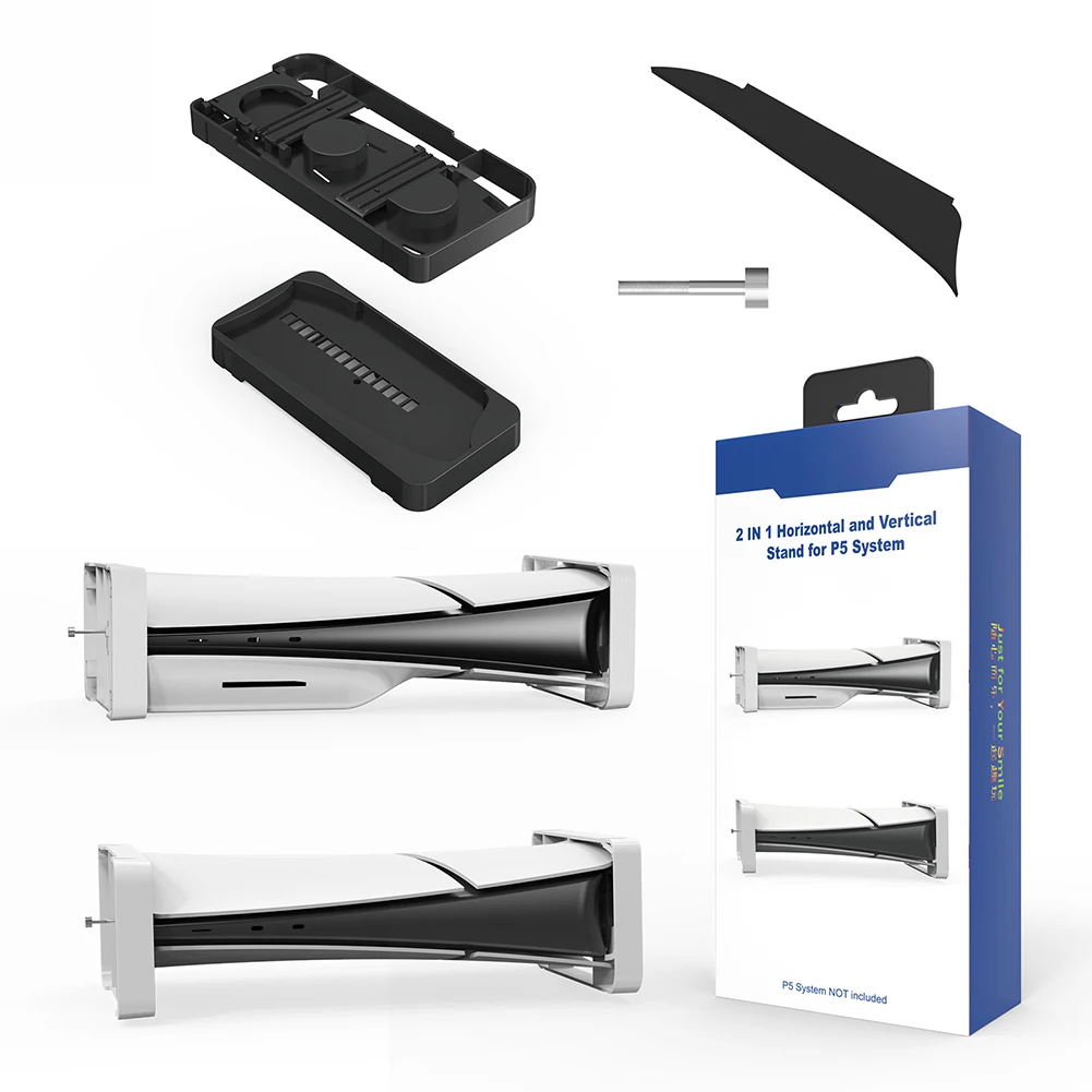 حامل حامل موفر للمساحة لـ PS5 ، وحدة تحكم رفيعة مع مناطق مخصصة ، PS VR2 وسماعات الرأس ، وإعداد ألعاب جديد ومنظم