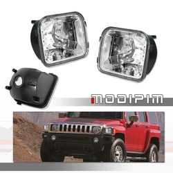 Clear / Smoked Lens Car Front Bumper Turn Signal Light DRL Housings For 2006 2007 2008 2009 2010 Hummer H3 H3T, No Bulb / Socket