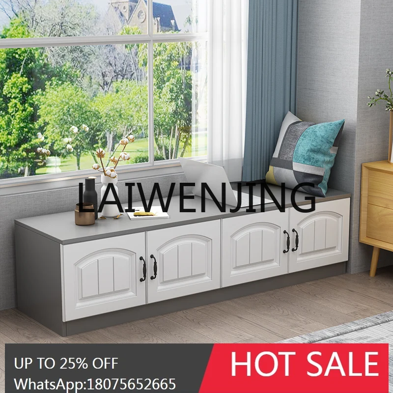 RWJ Solid Wood Storage Windows and Cabinets Window Sill Floor Low Cabinet Customized Storage Cabinet