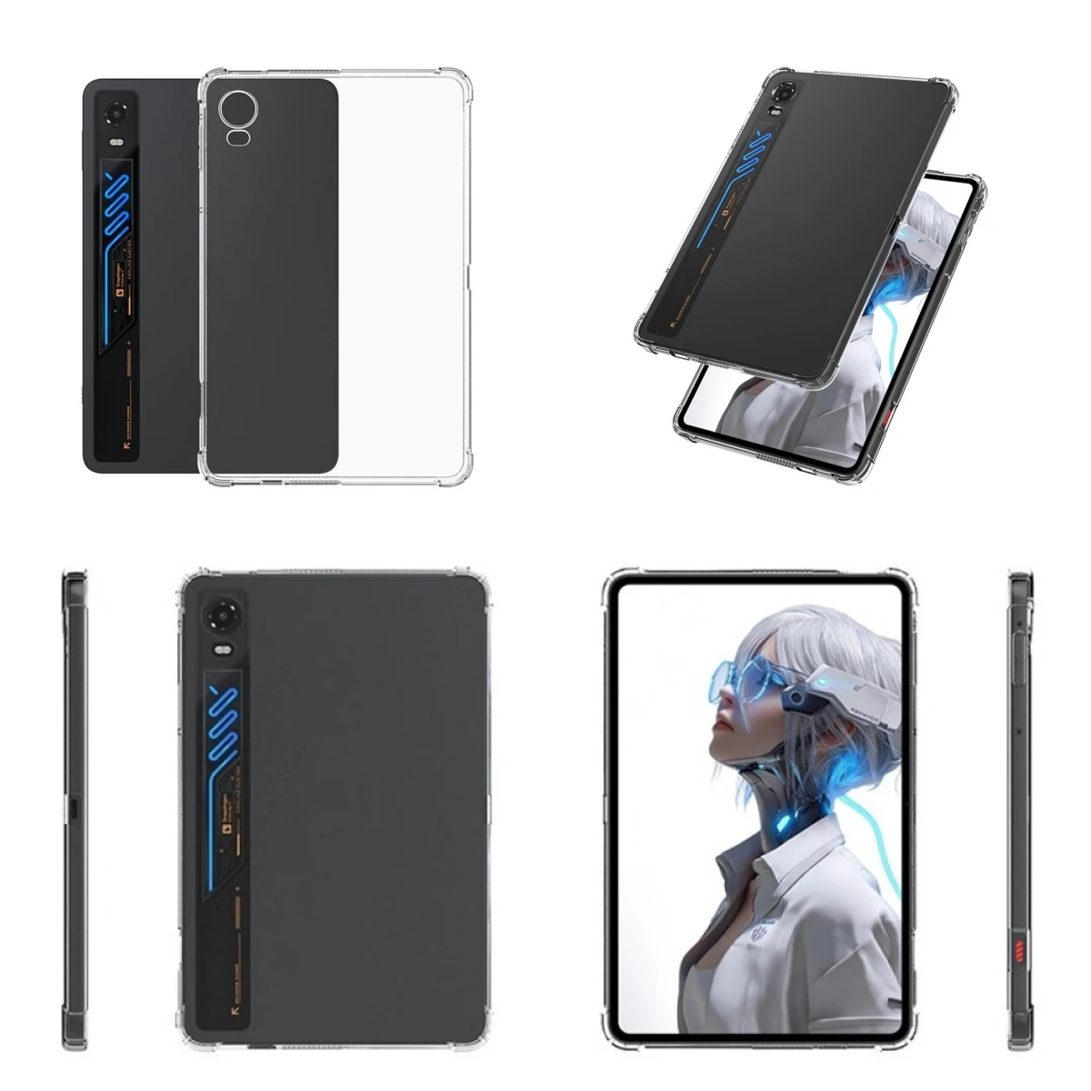 For RedMagic Astra2 Gaming Tablet Transparent Protective Cover Dustproof Protective Cover
