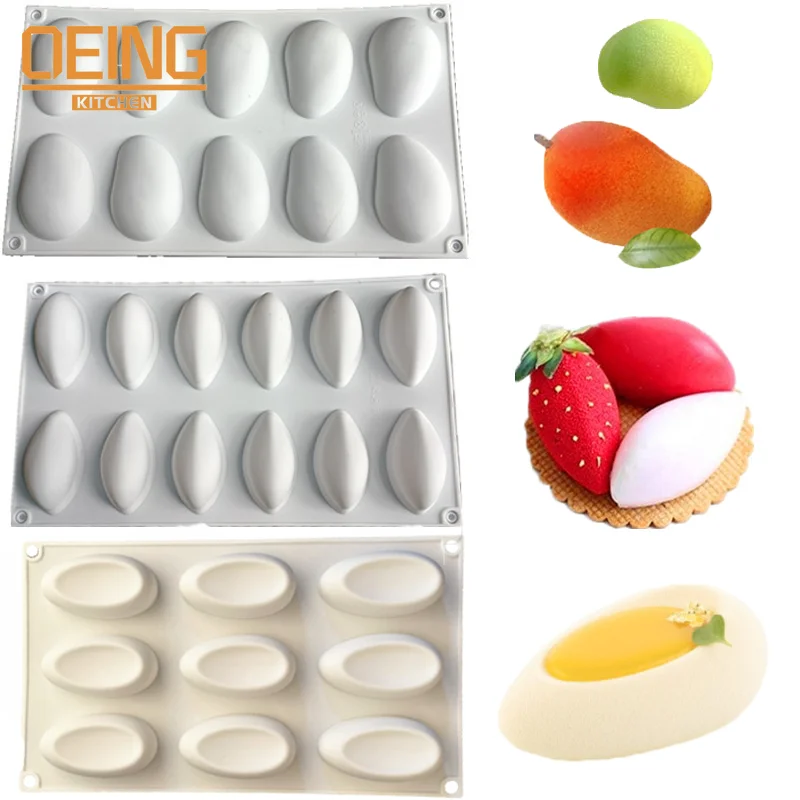 

3D Mango Pastry Silicone Baking Mold French Dessert Chocolate Fondant Mousse Sandwich Baking Tray Cake Decoration Baking Tools