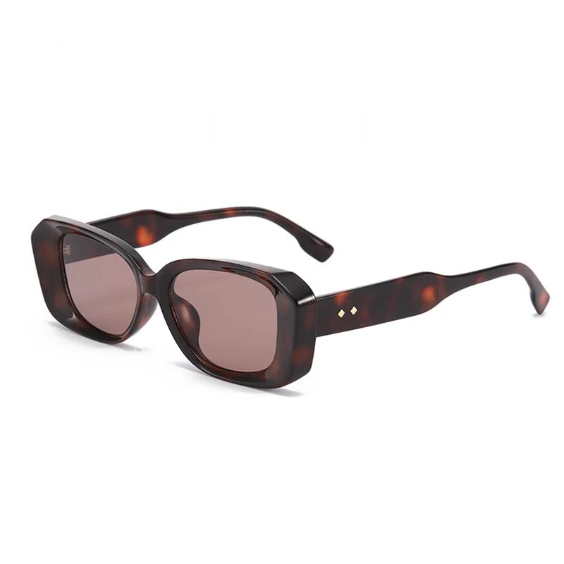 

New Fashion Thick Frame Sunglasses Irregular Imitation Board Frame Sunglasses for Women Square Sunshade Sunscreen UV400