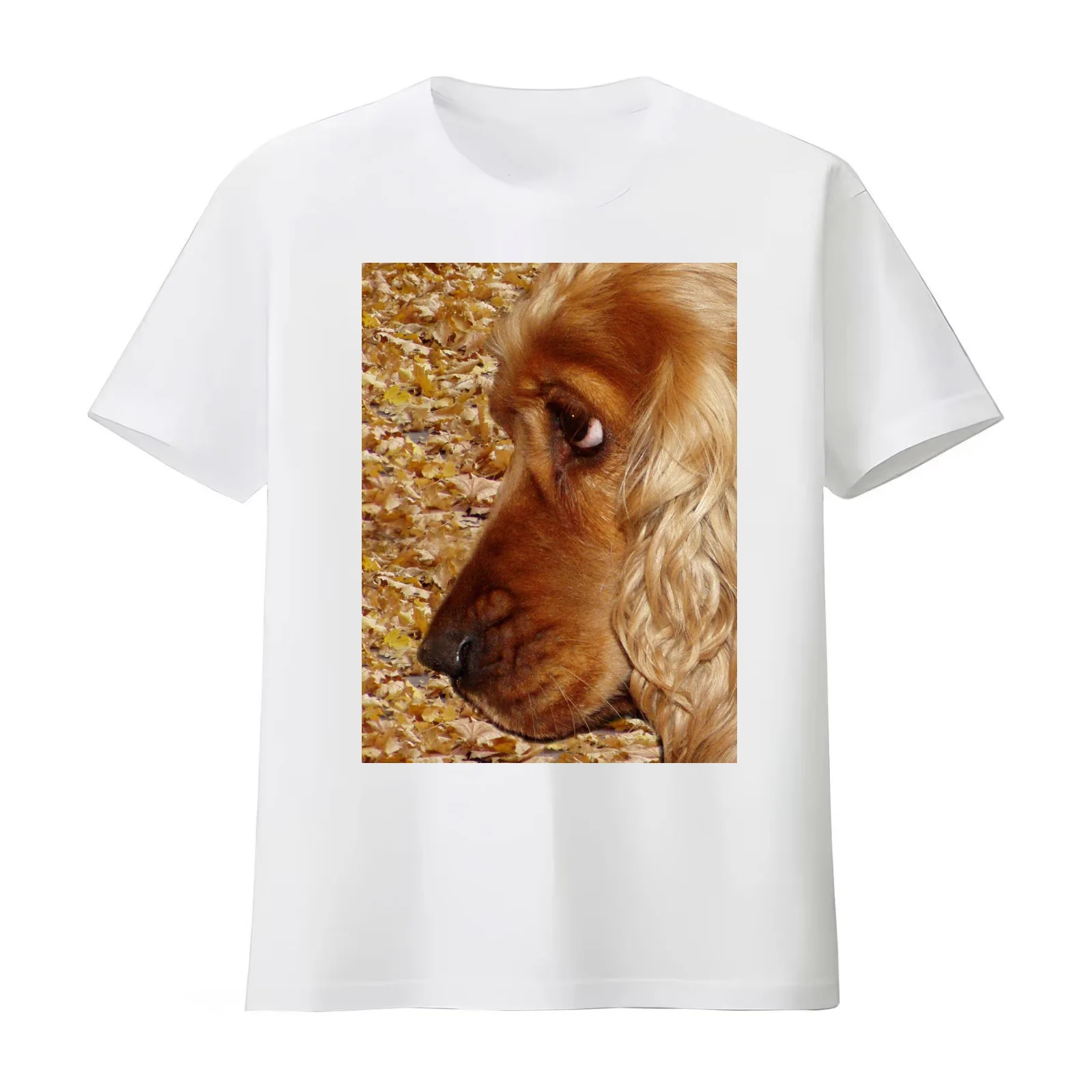 Dog English Cocker Spaniel T-Shirt Summer Casual Cotton Tee Oversized Streetwear Tops Vintage Graphic Print Unisex Men Women