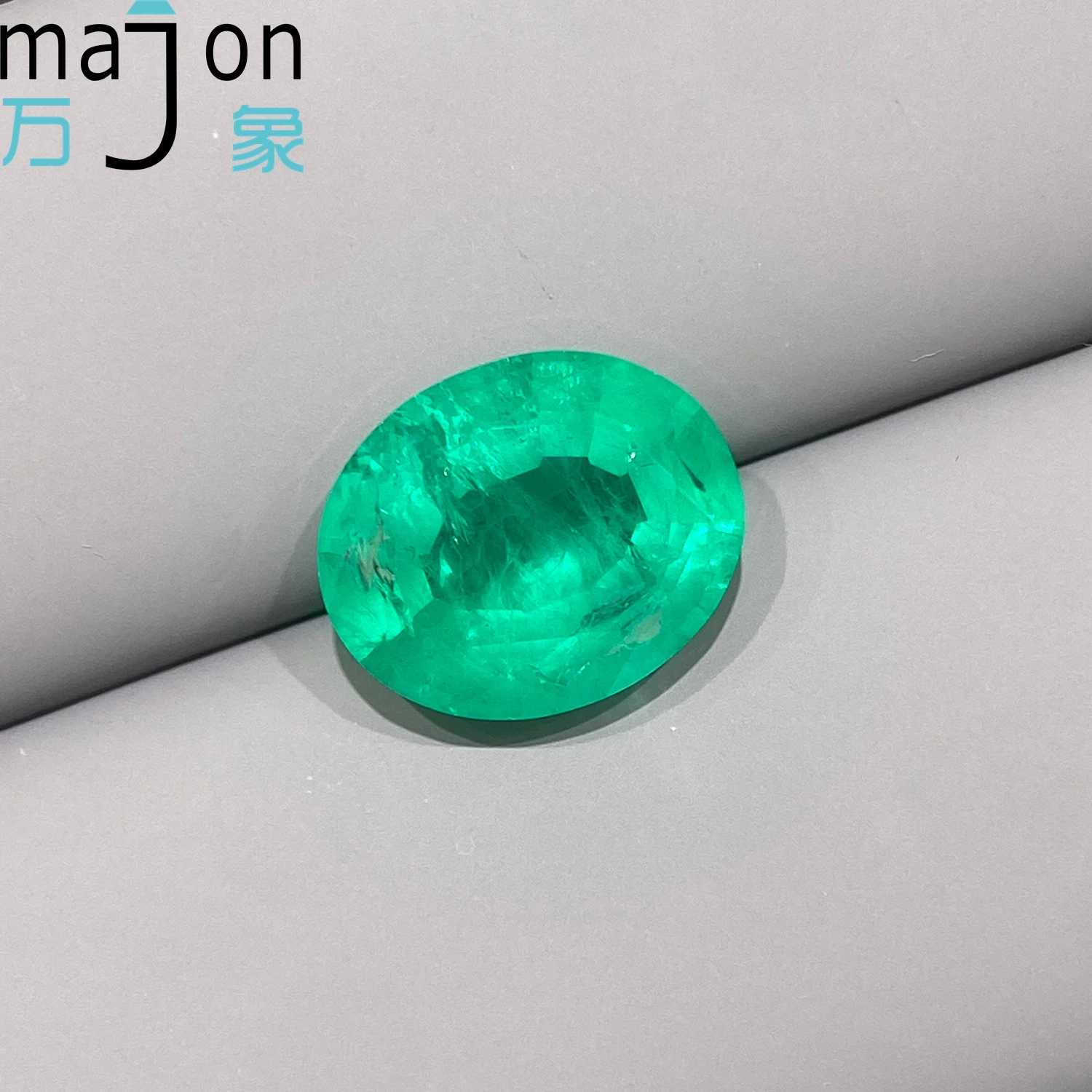 

3.5CT Lab Grown Emerald Stone Colombian Oval Shape With AGL Certificate for jewelry making