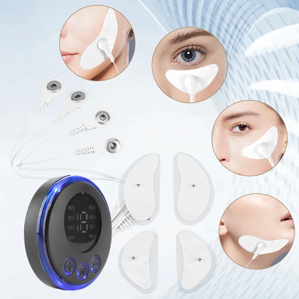 EMS Gezichtsmassager Huidige spierstimulator 8 modi 19 niveaus Gezichtsliftapparaat Anti-aging schoonheidsapparaat voor nekgezicht