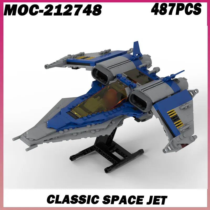 

487 шт. MOC- 212748 Классическая серия космических реактивных космических кораблей, космический корабль, креативная детская кирпичная игрушка, здание на день рождения, Рождество