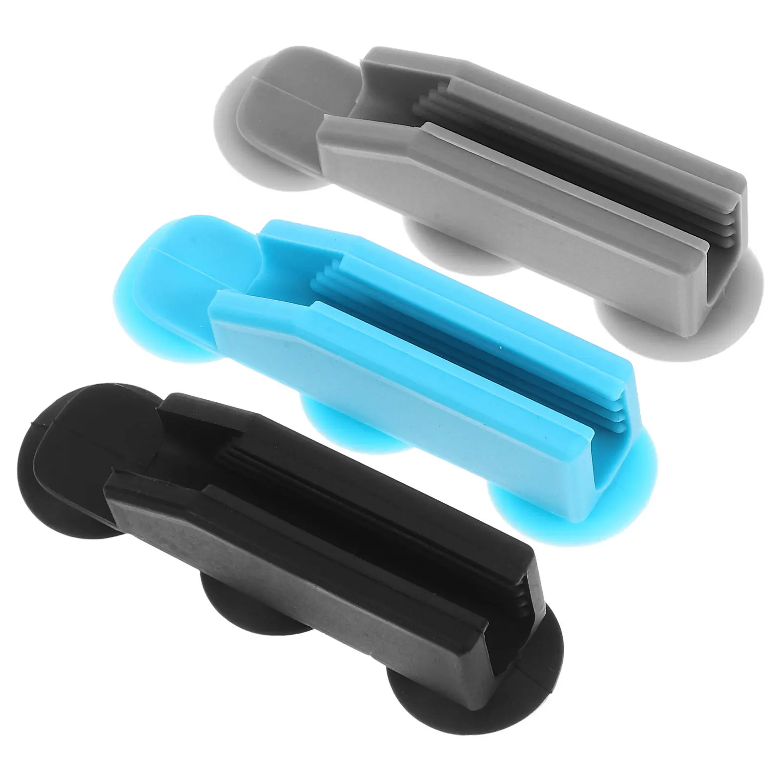 Silicone Pen Holder 3 Piece Suction Cup Mounted Desk Organizer for Office School Stationery Storage