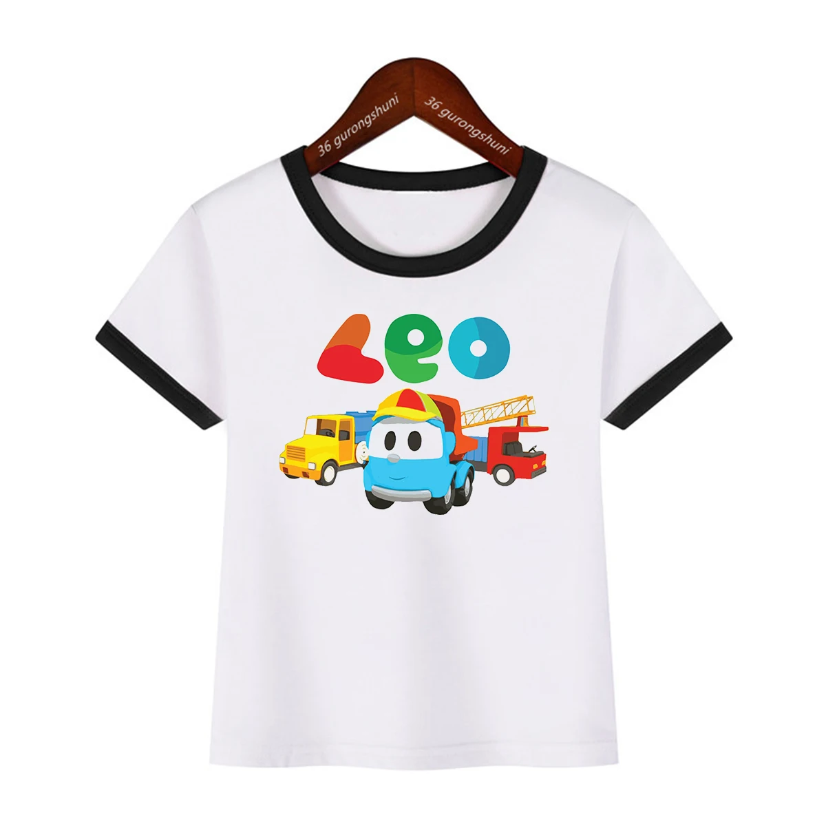 New Boys Tshirt Funny Leo The Truck Tv Show Cartoon Print Toddler T-Shirt Kawaii Girls T Shirt Fashion Boys/Girls Clothes