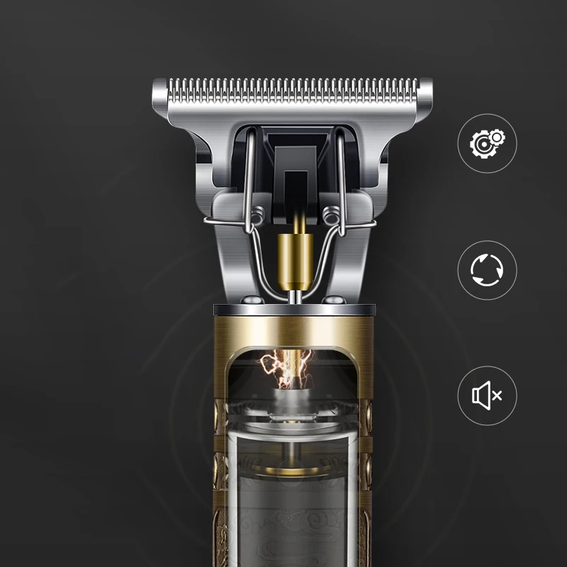 T Blade-cortadora de pelo de barbero profesional para hombres, Afeitadora eléctrica T9, recortadora de barba, máquina de corte inalámbrica, 0 MM