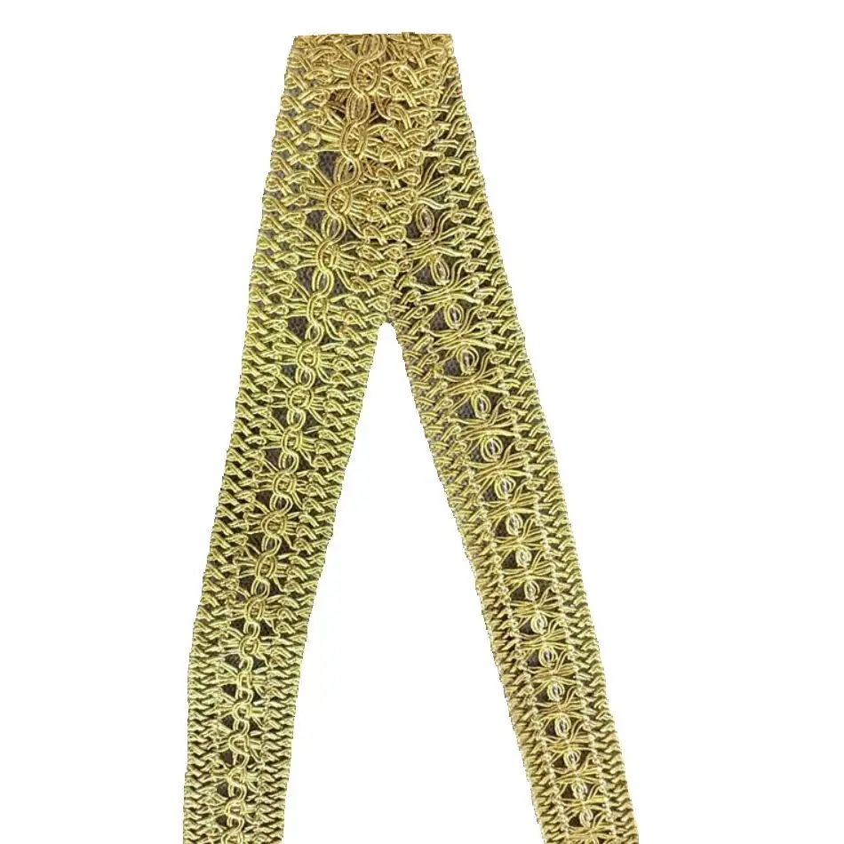 Gold Lace Trims 2m/78.7inch Each Pack DIY Sewing Big Wide Crafts for Dress Curtain Centipede Accessory Wedding Gift Decorations