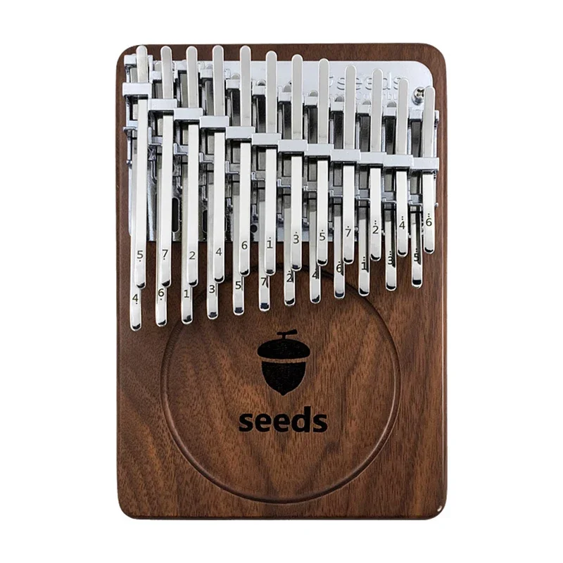 Seeds 24 Key Kalimba C Tone Black Walnut Portable Thumb Piano Professional Kalimba Finger Piano Keyboard Musical Instrument Gift