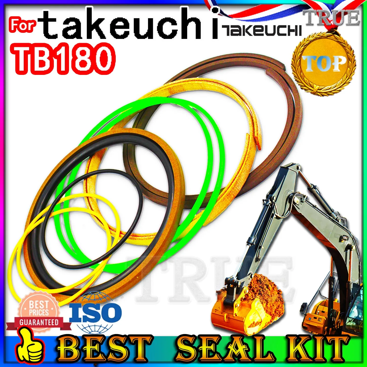 

For TAKEUCHI TB180 Oil Seal Excavator Repair Kit Boom Bucket Arm Hydraulic Cylinder Backhoe Blade Orginal nok skf High Quality