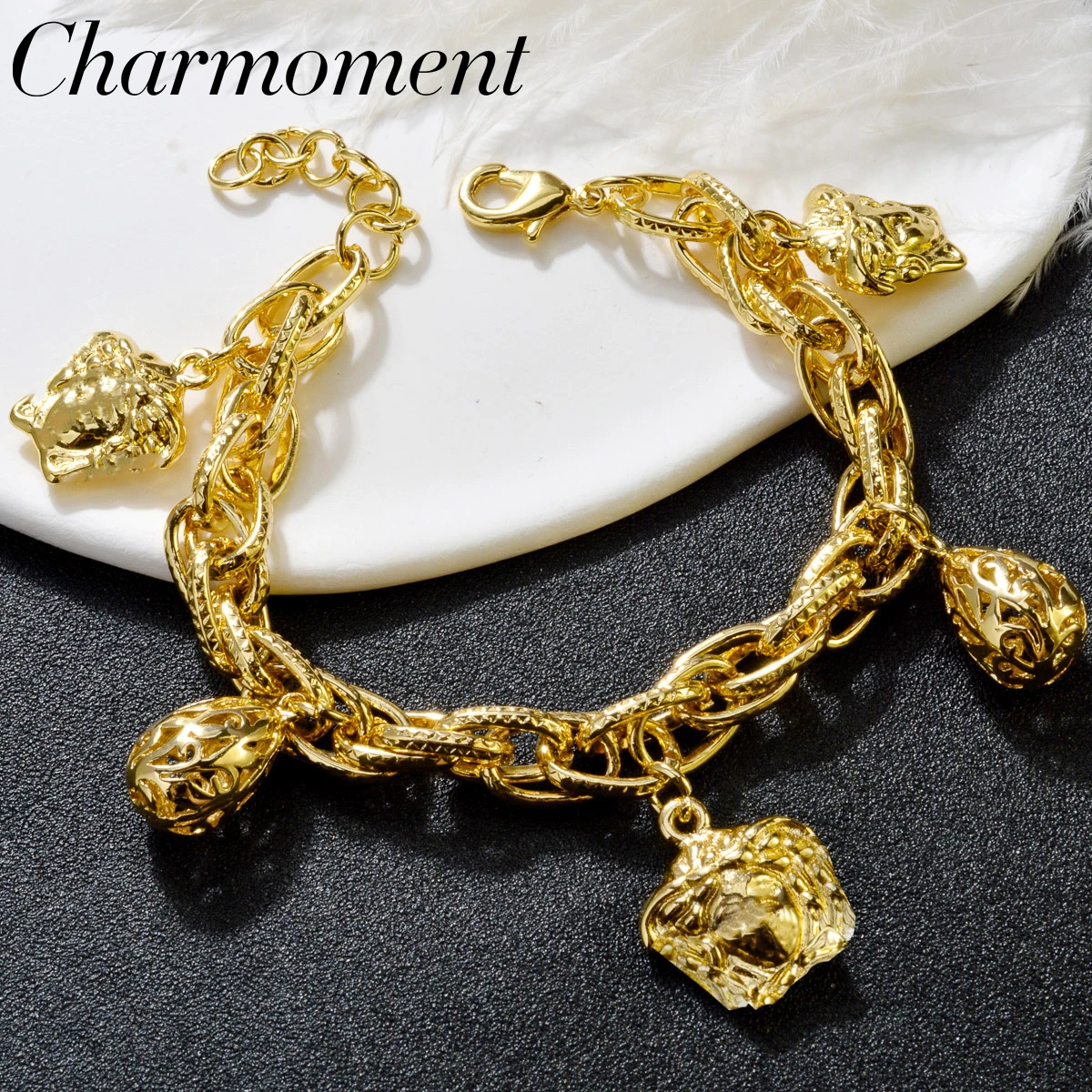 Luxury Woman Bracelet for Women 2024 Jewelry  k gold bracelet  Gold Plated New Couple stainless steel Bracelet