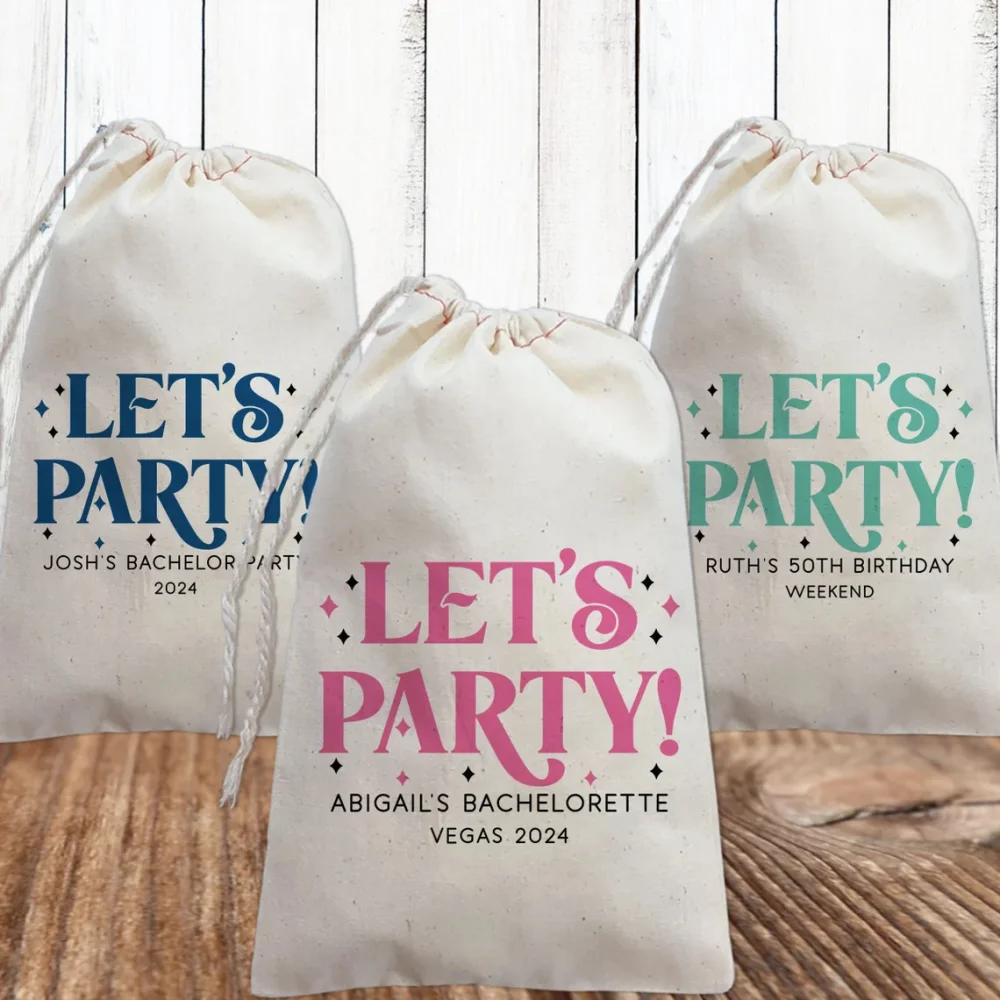 25 pcs Custom Party Favor Bags, Adult Party Supplies,Gift Bags for Birthday, Baby Shower,Anniversary, Engagement, Girls Trip