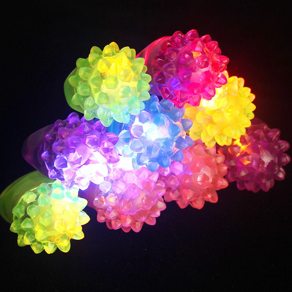 12 Pcs Strawberry Ring Light Children Glowing Rings The Lovely Finger Kids Modeling