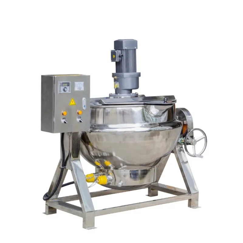 Stainless steel braised hot pot bottom sauce stuffing pot, commercial electric heating sandwich mixing pot