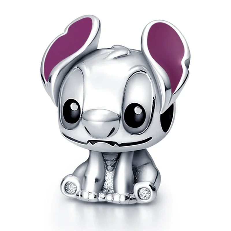 New 925 Silver MINISODisney Mickey Mom Minnie Clip Stitch Charms Bead Fit Original Pendant Bracelets Charm DIY Women Jewelry