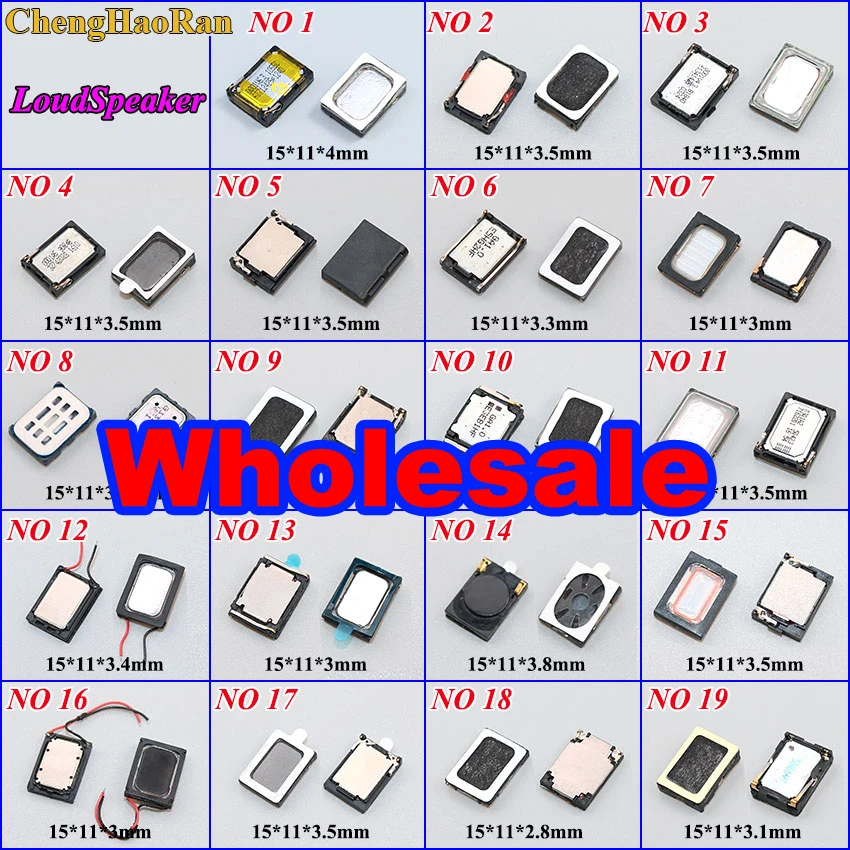 ChengHaoRan 1511 1115 Rechteckiger Zinnfolien-Lautsprecher 15*11*3,5mm für Sony Huawei Xiaomi Samsung Handy MP3 Tablet – Detail 1