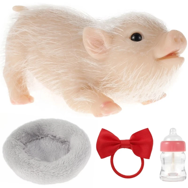 

Silicone Reborns Pet Pig Educational Toy Children Sensory Early Development Toy 15UB