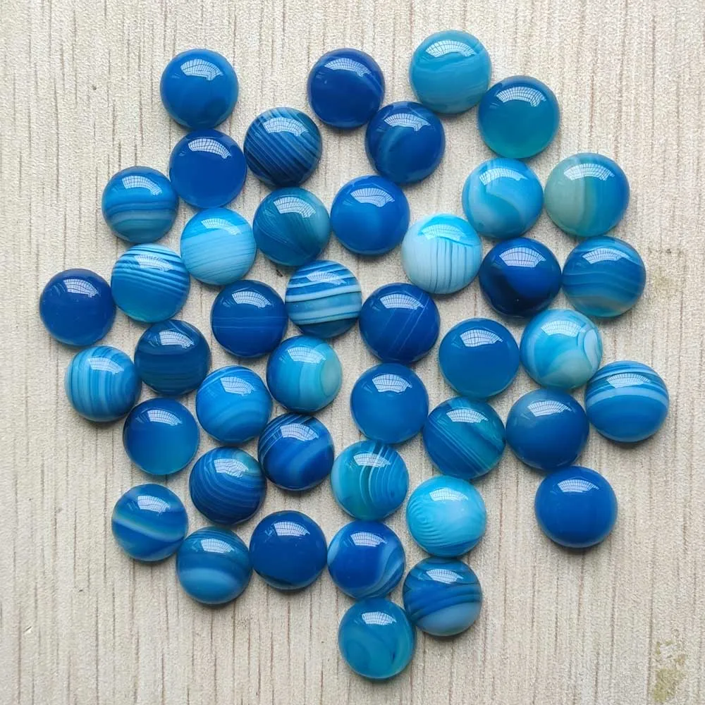 Fashion high quality Natural blue stripe onyx round cabochon beads for jewelry making 12mm wholesale 50pcs/lot  free shipping