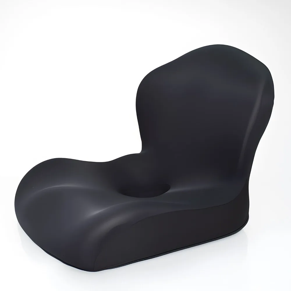 كرسي كسول من إسفنج الذاكرة للاستخدام في المكتب والنوم مع وسادة دعم خلفية مدمجة ومقعد مريح للطلاب والكبار