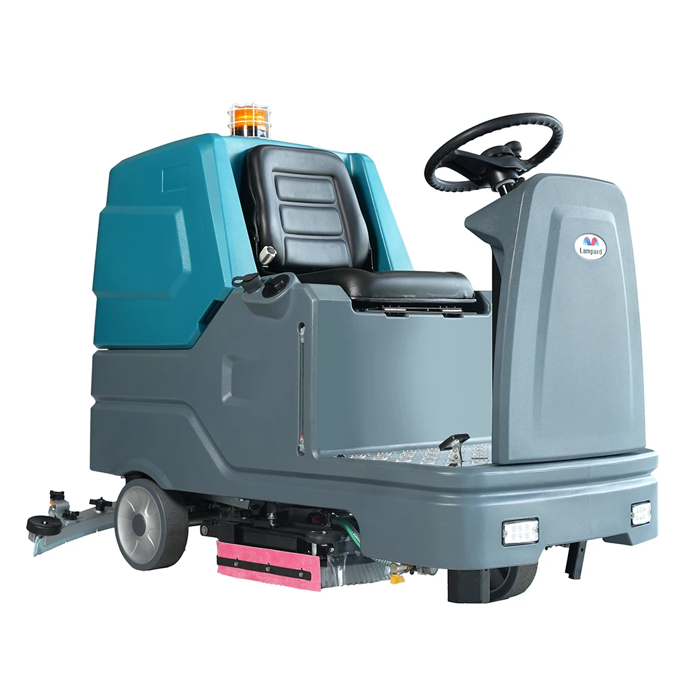 Automatic Industrial Ride On Electric Warehouse Cleaning Floor Scrubber Machine