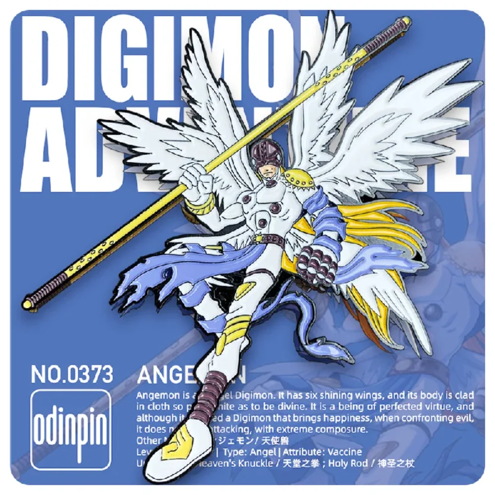 Cartoon Anime Digimon Figure Angemon Painted Pins Badge Brooch Figure Fashion Ornament Pins Brooches on Clothes Accessories Gift