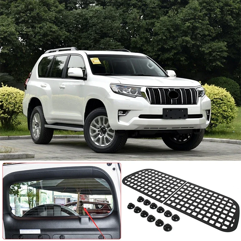 

For Toyota Land Cruiser Prado 150 2010-2023 Aluminum Alloy Car Tailgate Storage Bag Shelf Hanging Bag Rack Car Accessories