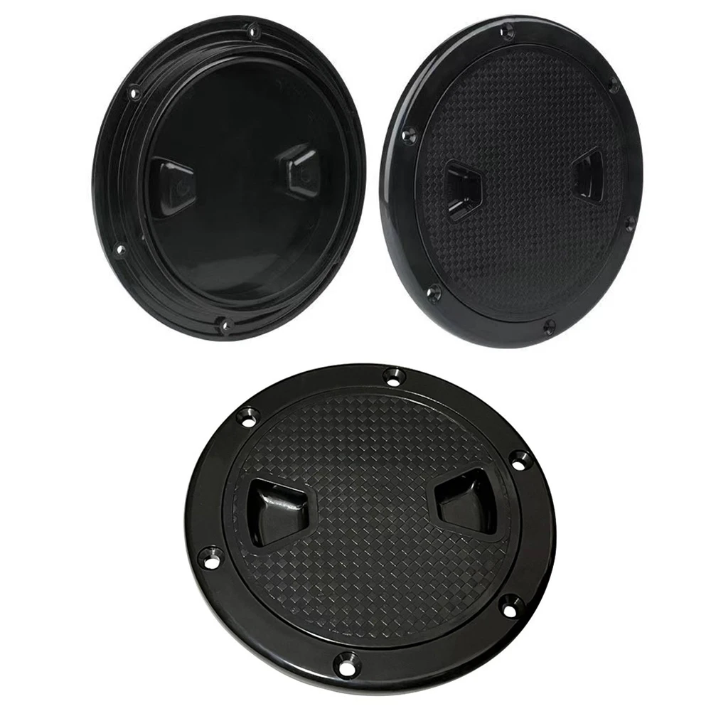 Transparent Detachable Cover ABS Round Inspection Hatch Cover Plastic White Black Boat Screw Out Deck Inspection Plate 4\