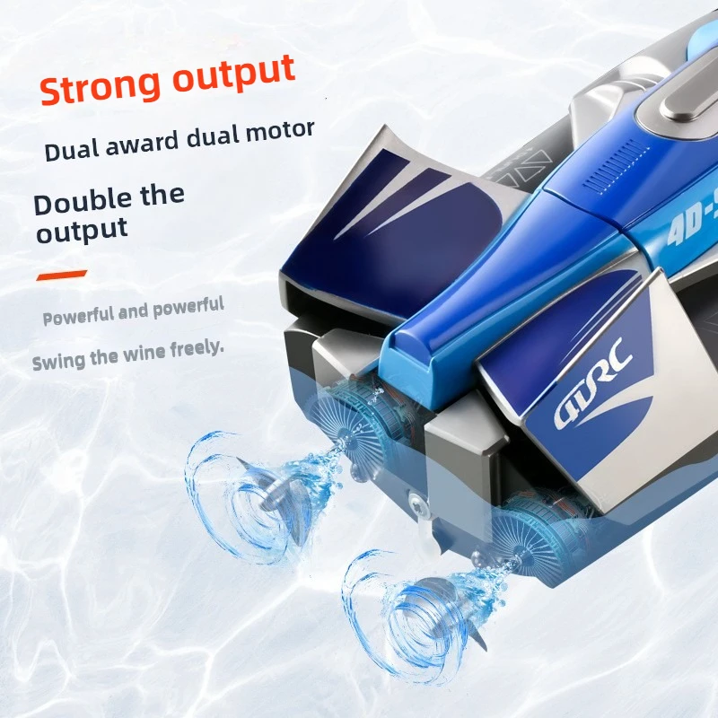 Barco rc elétrico sem fio, bateria de longa duração, lancha de alta velocidade, brinquedos para crianças, modelo de embarcação, tamanho grande, barco de corrida de água