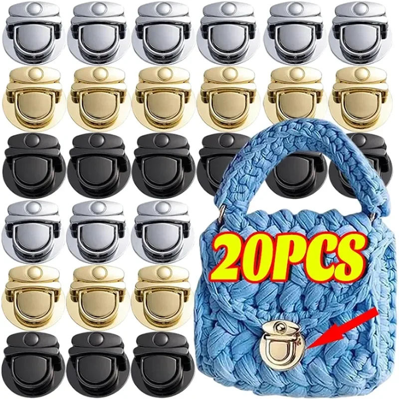5-20pcs Metal Lock Bag Clasp Catch Buckles for Handbags Purse Totes Closures Snap Clasps DIY Craft Hardware Case Bag Accessories