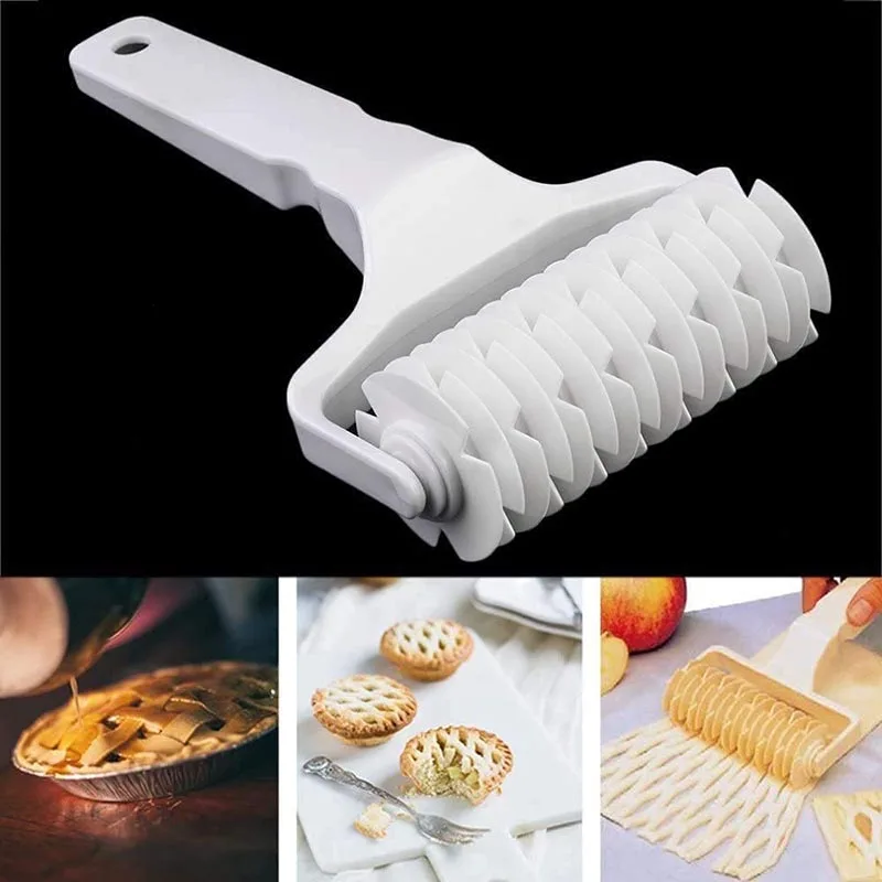 Creative Baking Tools Plastic Roller Mesh Cutter L/M/S Grid Pattern For Pastry Dough Fondant Pizza Cakes Pies Kitchen Supplies