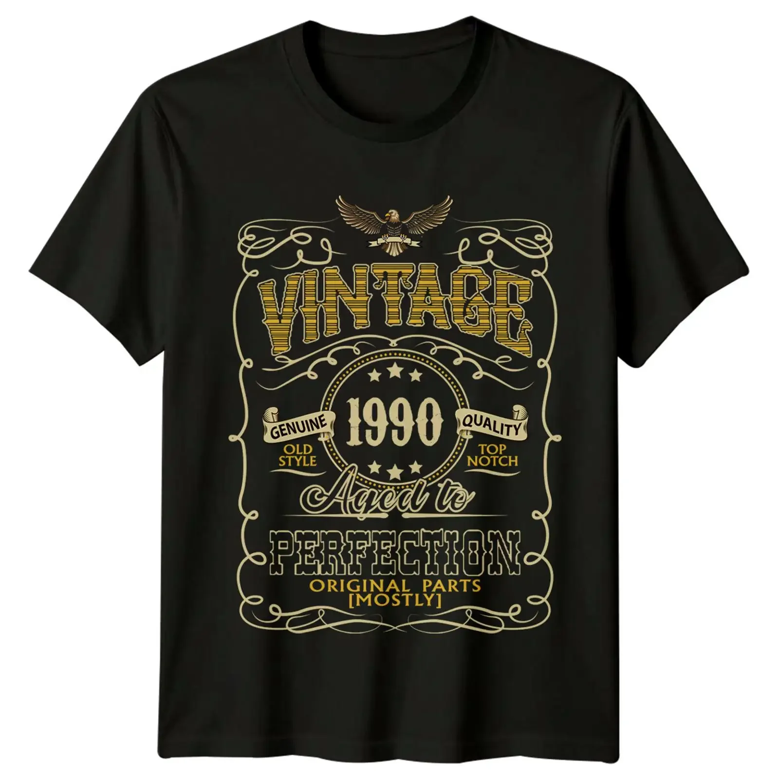 Vintage 1990 Mens T Shirt 36th Birthday Original Parts Aged To Perfection vintage Washed designer clothes Top For Everyday Wear