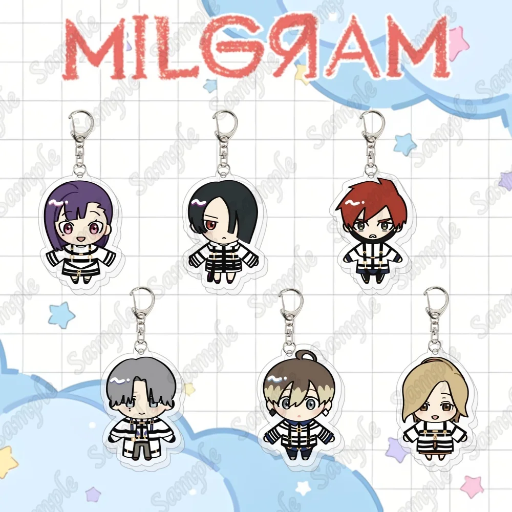 MILGRAM Anime Acrylic Keychain 6cm Cute Chibi Figure Mikoto Kayano Kusunoki Sakurai Keyring Bag Pendant Fans Gift
