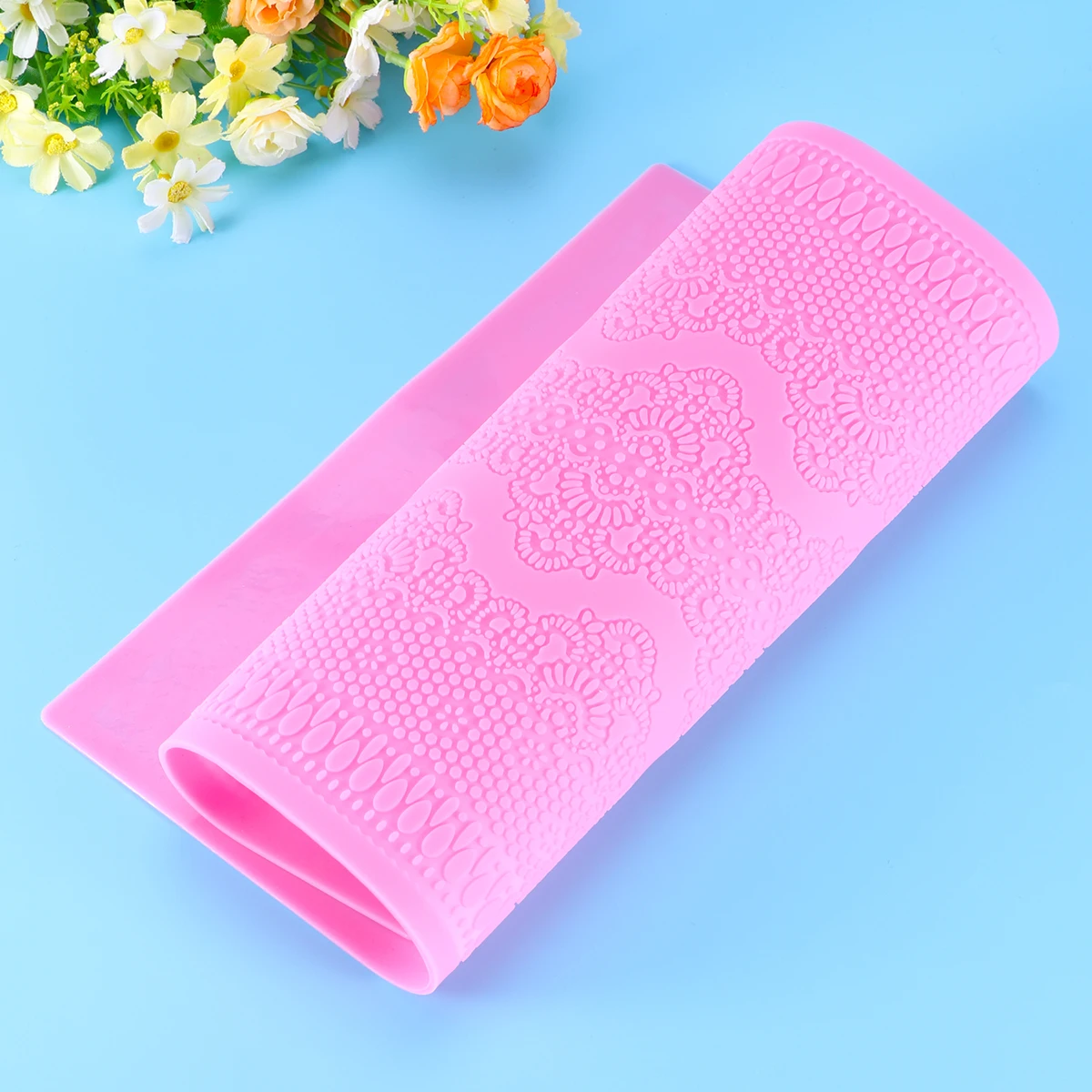 

Silicone Cake Molds Pink Food Grade Approved -40 To 230 Degree Microwave Oven Safe Baking Mold For Diy Cake Decorating