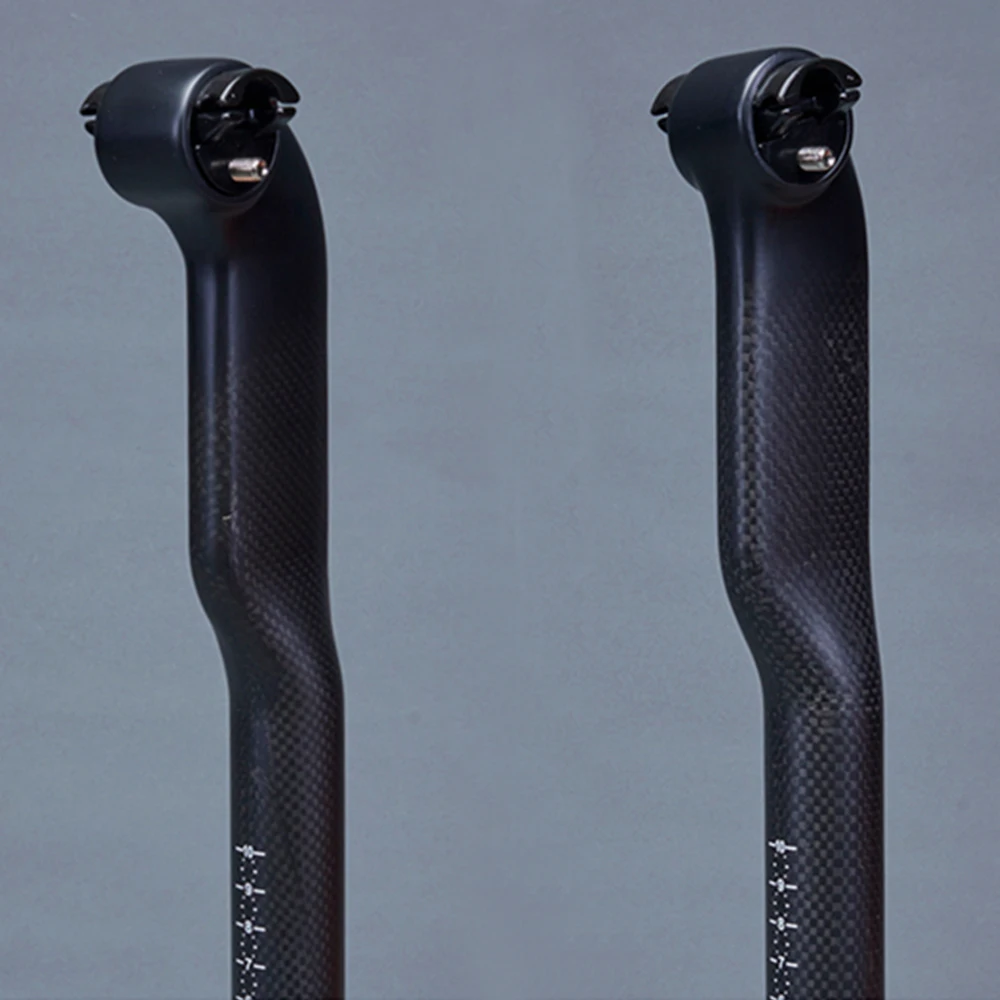 Bike Carbon Seatpost 27.2/30.8/31.6mm Bicycle Seat Post Offset 5mm or 25mm for Mountain Road Bike MTB 3K Matte Black