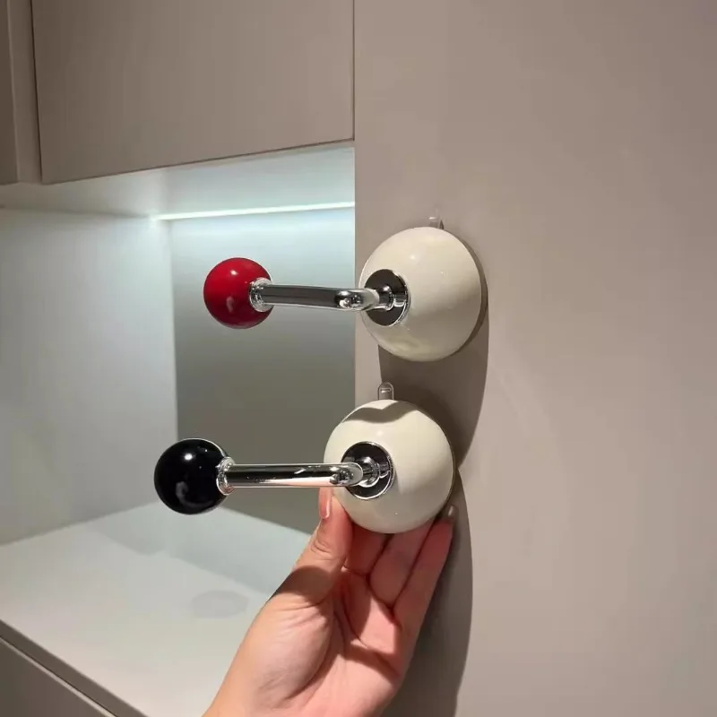 Dopamine Color Cabinet Handle,Punch-Free Suction Cup Door Pull,Multifunctional Non-Mark Grip for Wardrobe Kitchen Cabinet Fridge