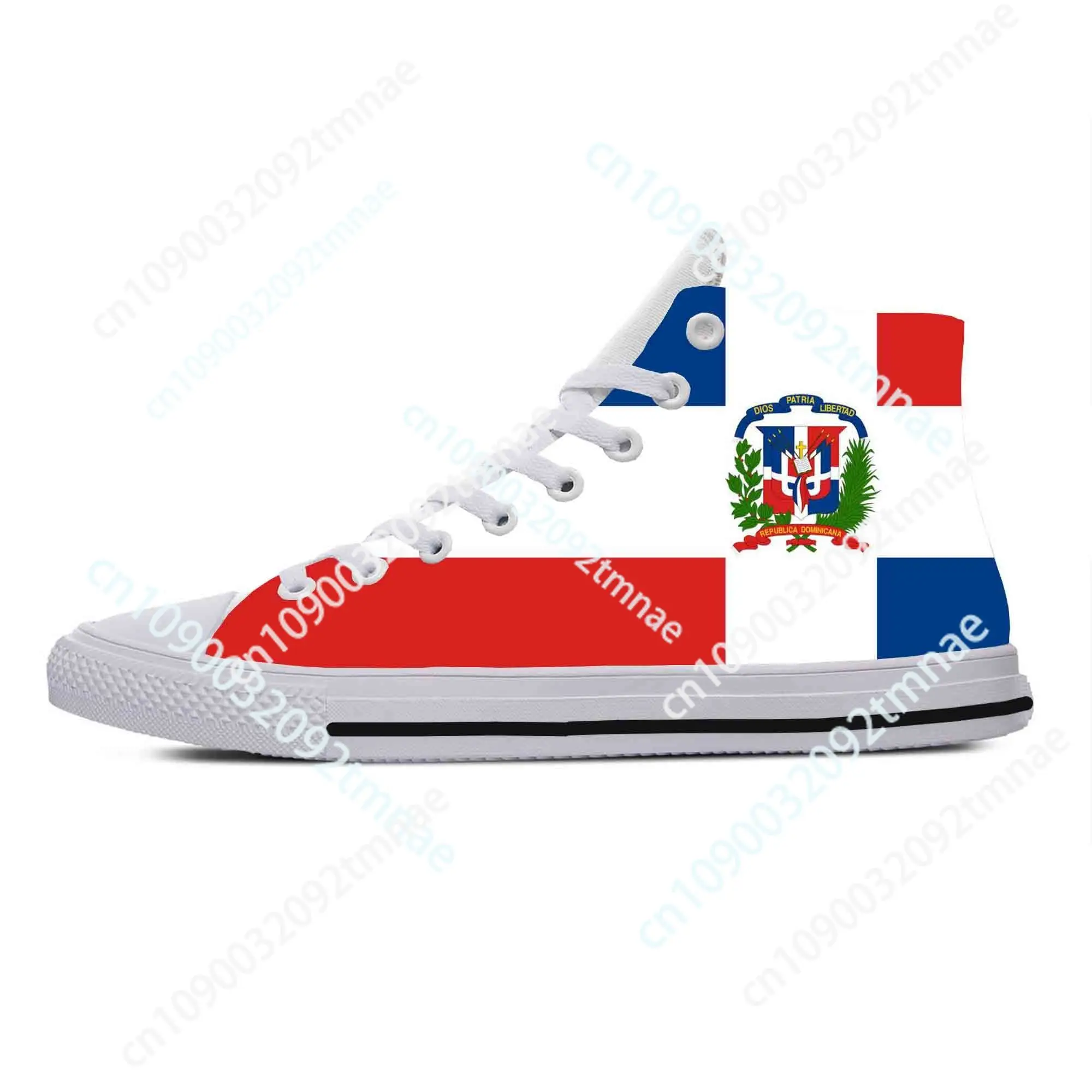 Dominica Dominican Republic Flag Patriotic Pride Casual Cloth Shoes High Top Comfortable Breathable Custom  Men Women Sneakers