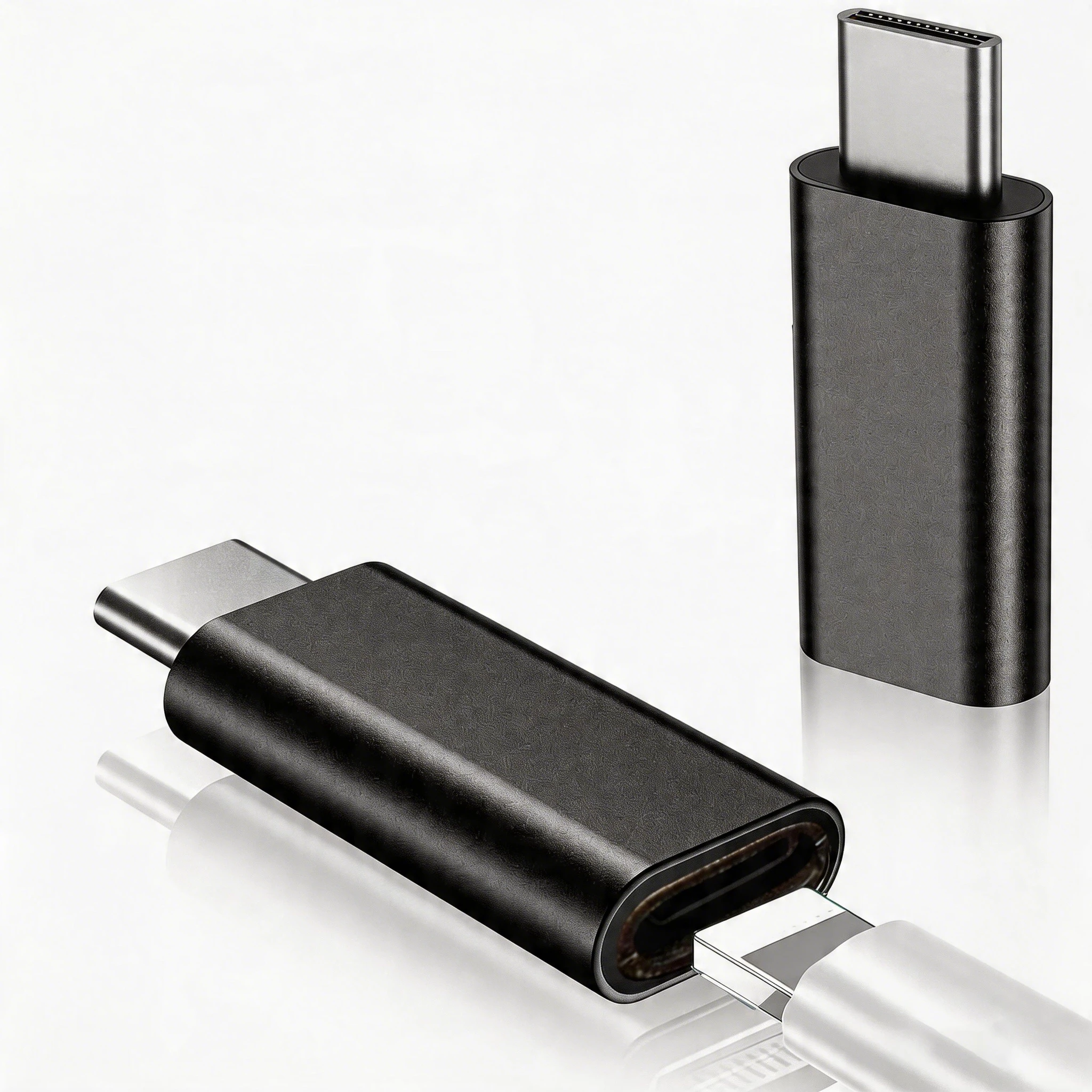 Lightning to USB C Adapter 2 Pack for iPhone 16 15 Samsung Charging Data Sync Type C Gender Changer Connector Kit Set