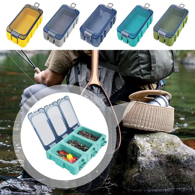 Fishing Storage Box Waterproof Shockproof Lure Storage with Silicone Sealing Strip Glow in The Dark Night Fishing Supplies Box