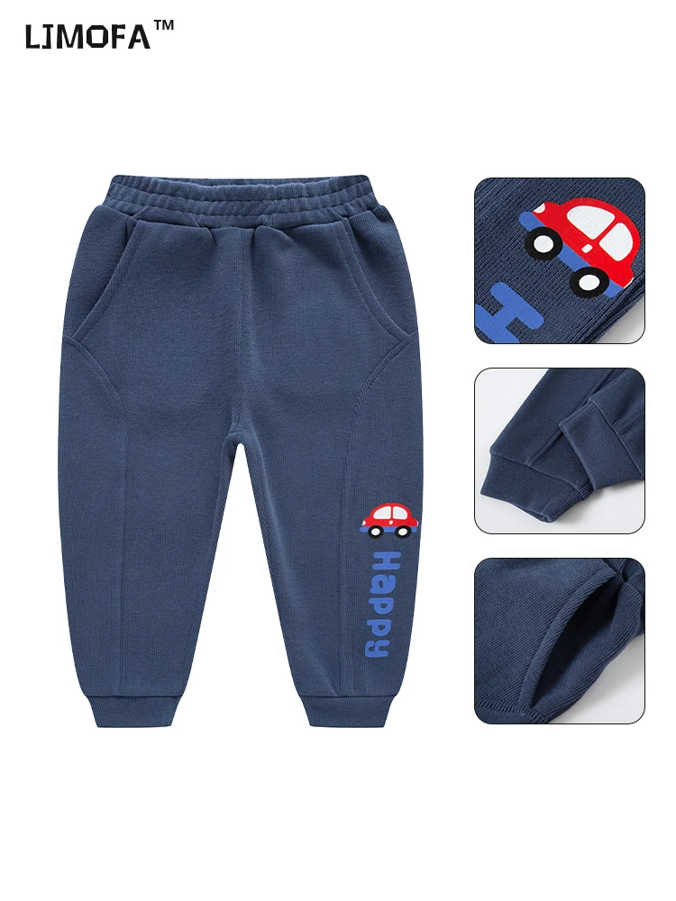 

LJMOFA Children Trousers for Boys Autumn Winter Thicken Sport Casual Long Pants Kids Baby Cotton Running Jogging Sweatpants D334