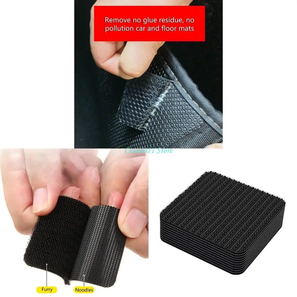 Y1UB 10Pieces Rugs Carpet Anti-Slip Corner Grippers Carpet Gripper Pads Non-Skid Grip Mat Carpet Protector Sticker Rugs Tape