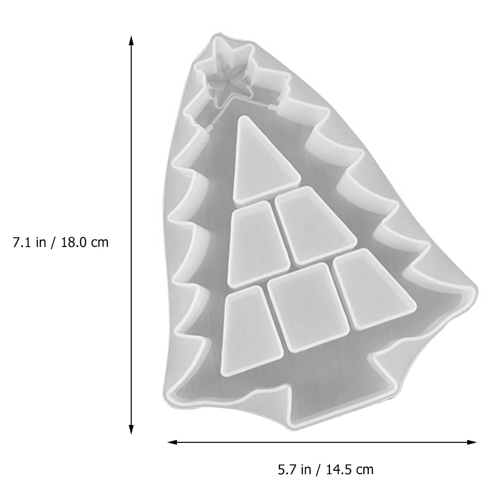

Lipstick Storage Box Mold Christmas Tree Shaped Silica Gel Decorations Indoor DIY Accessories