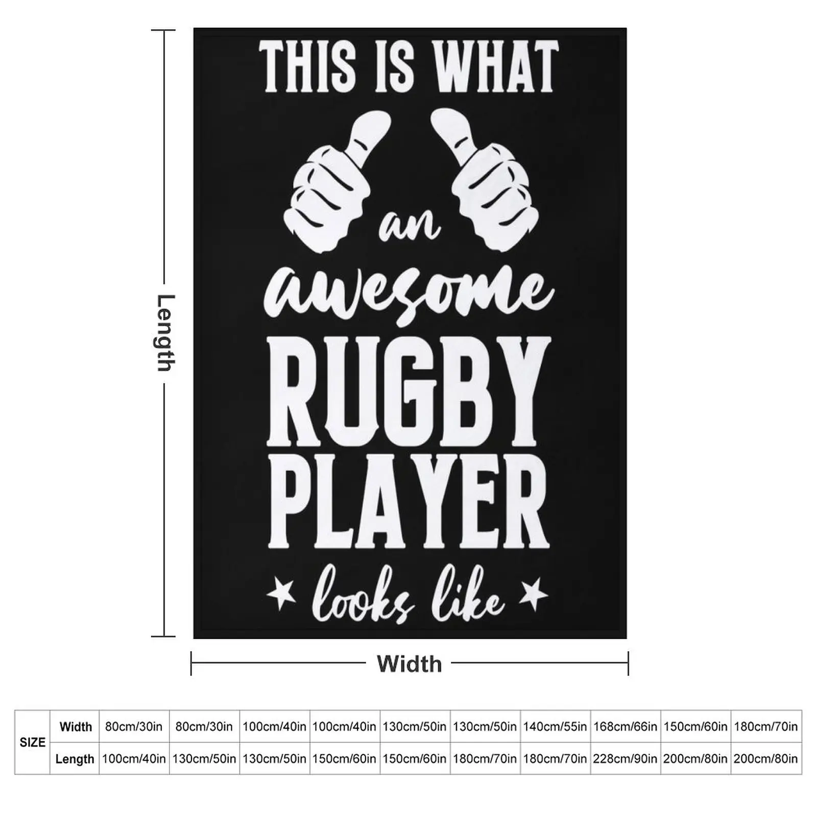 Funny Rugby Player Gift: This Is What An Awesome Rugby Player Looks Like -Rugby Throw Blanket Furrys Retros Winter beds Blankets