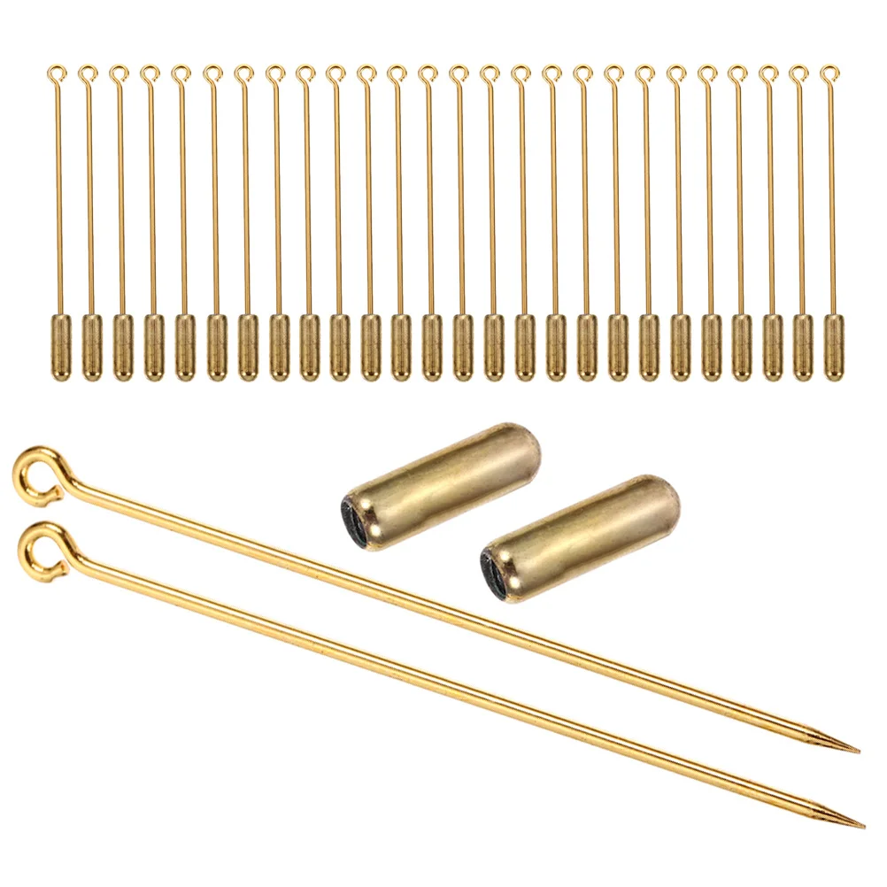 

30pcs Copper Brooch Pins 70Mm Long Needle With Stopper For Hat Scarf Fastening Wedding Event Craft Accessory Findings Handmade