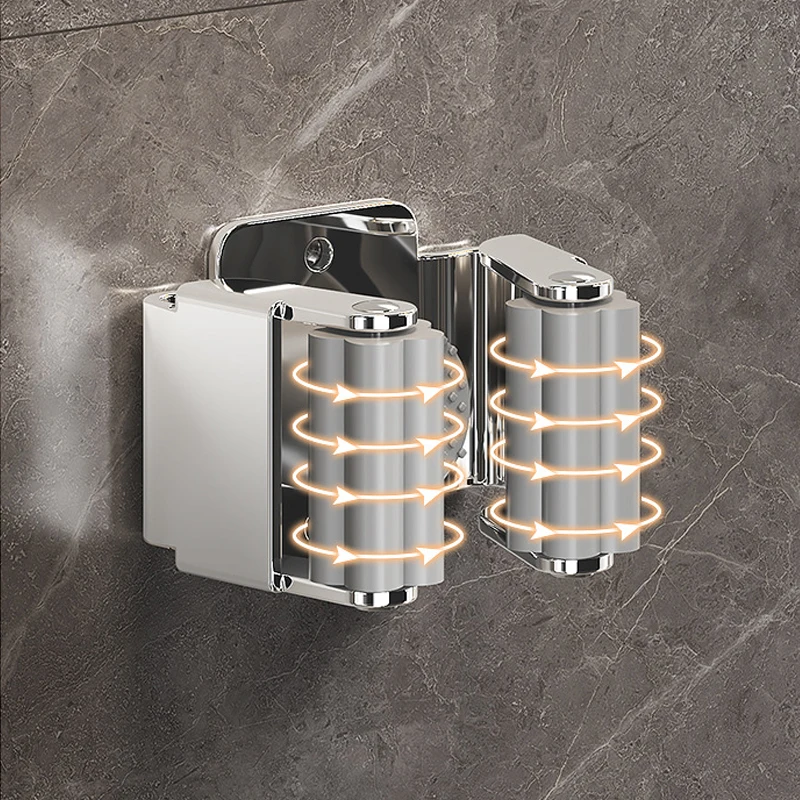 الفولاذ المقاوم للصدأ ممسحة حامل قصاصة الحائط ممسحة فرشاة مكنسة شماعات رف ثابت المطبخ الحمام المنظم الرف هوك الملحقات